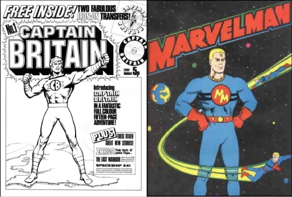 Miracleman Captain Britain comparison
