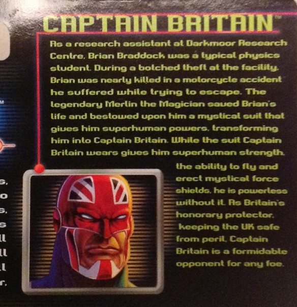 Captain Britain preview action figure description