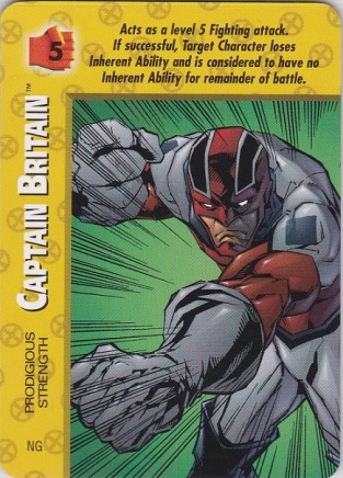 Captain Britain Overpower prodigious strength card