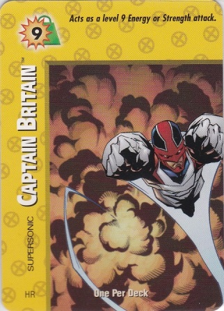 Captain Britain Overpower Supersonic card